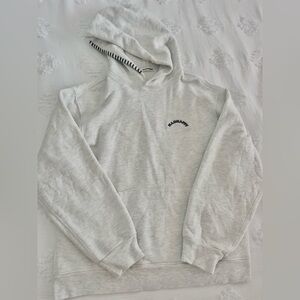 Madhappy Women’s Light Grey Hoodie Navy Navy and Stitching